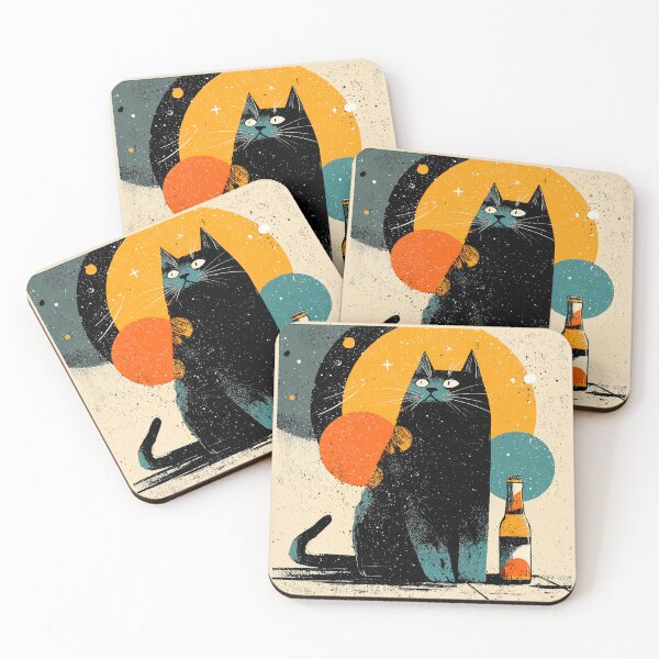 Item preview, Cat with beer  designed and sold by Brilaz.