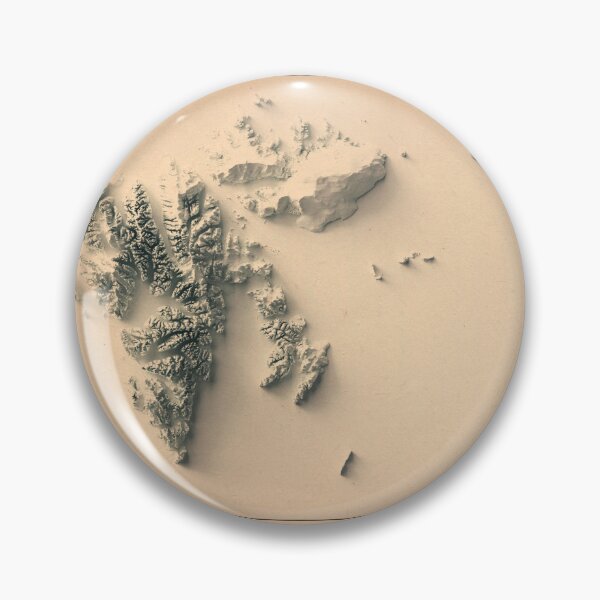 Item preview, Svalbard, Norway, Shaded Relief 3D Map digitally-rendered designed and sold by ThinkAboutMaps.