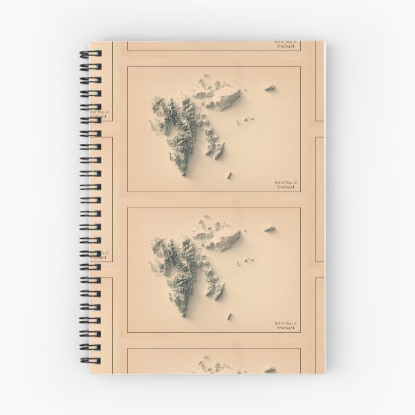 Item preview, Svalbard, Norway, Shaded Relief 3D Map digitally-rendered designed and sold by ThinkAboutMaps.