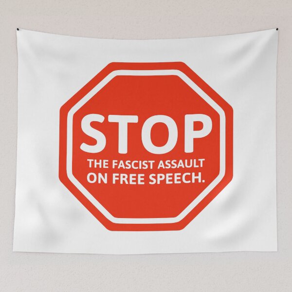 Item preview, Stop the fascist assault on free speech  designed and sold by Rachel the Artist .