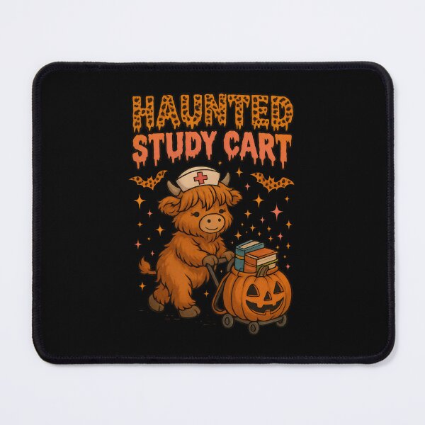 Item preview, Haunted Study Cart – Funny Halloween Highland Cow Nursing Student designed and sold by ClinicalHubs.