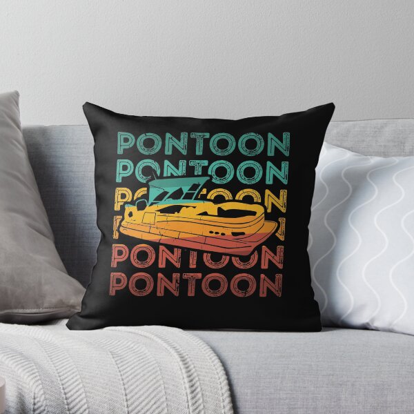 Multicolor 16x16 Gift for Boats I'm the Captain Pontooning Boat Throw Pillow Multicolor 16x16 Gift for Boats I'm the Captain Pontooning Boat Throw Pillow