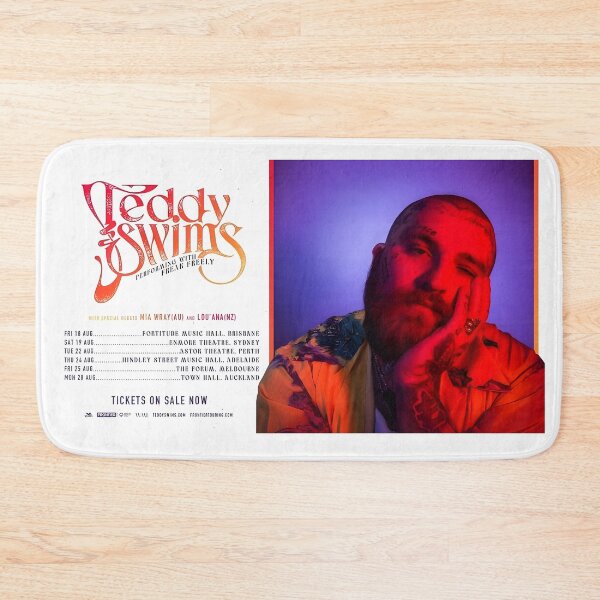Item preview, Teddy Swims Tour 2025 Poster – Neon Red & Purple Promo Art Print designed and sold by FutureWellShop.