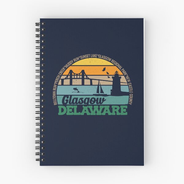 Item preview, Glasgow Delaware Retro Sunset Local Pride Logo  designed and sold by CRHPOD20.