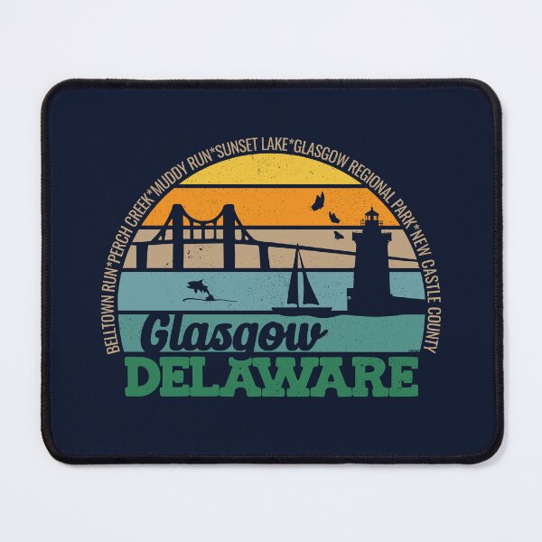 Item preview, Glasgow Delaware Retro Sunset Local Pride Logo  designed and sold by CRHPOD20.