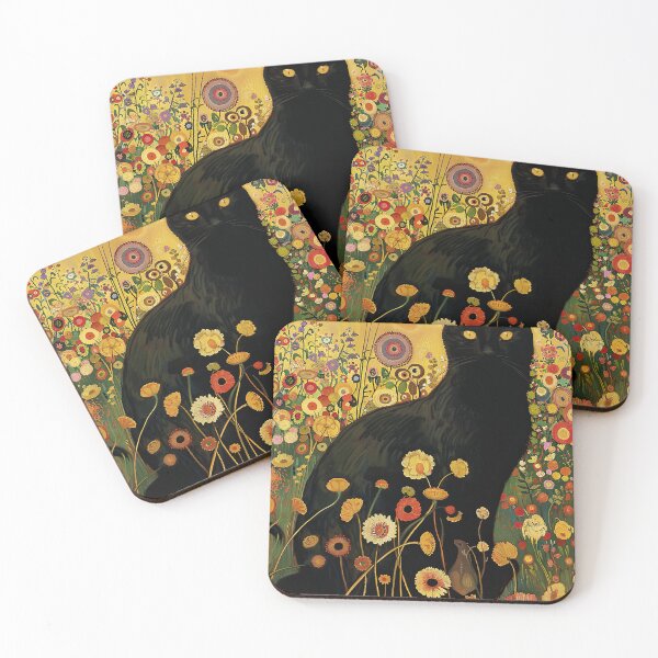 Item preview, Gustav Klimt Black Cat designed and sold by Felipe Hora.