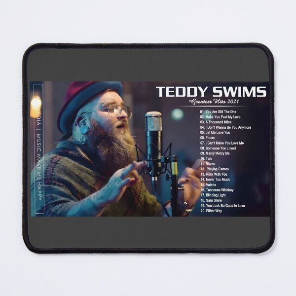 Item preview, Teddy Swims Greatest Hits Poster – Live Music Microphone Art Print designed and sold by FutureWellShop.