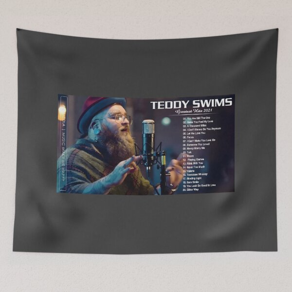 Item preview, Teddy Swims Greatest Hits Poster – Live Music Microphone Art Print designed and sold by FutureWellShop.