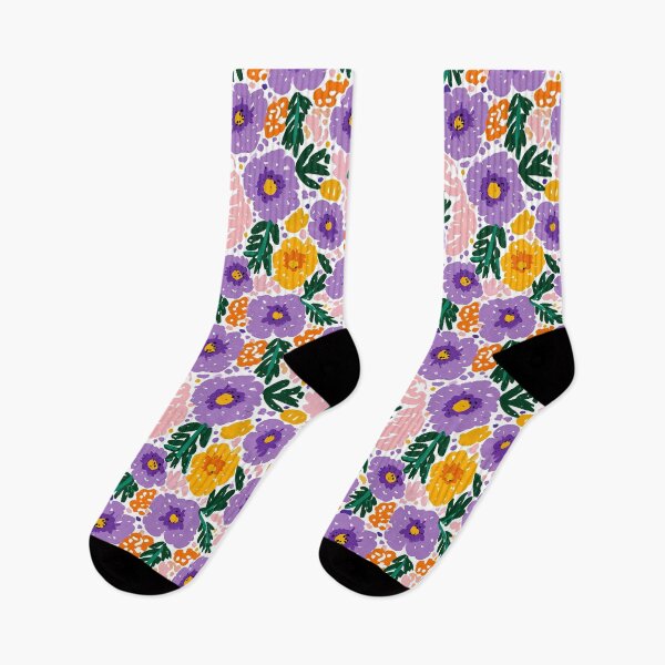 Item preview, Matisse Style Seamless Floral Pattern – Purple and Green Abstract Botanical Digital designed and sold by Kybruno's Creations.