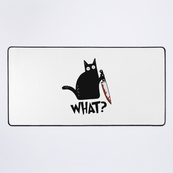 Item preview, Cat What Murderous Black Cat With Knife Gift Premium T-Shirt designed and sold by COOKHOLLAND.