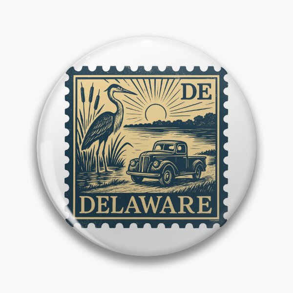 Item preview, Delaware Stamp, Bay Breeze & Backroads designed and sold by Automotive Art by Greg.
