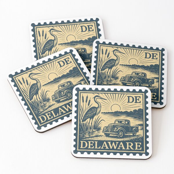 Item preview, Delaware Stamp, Bay Breeze & Backroads designed and sold by Automotive Art by Greg.