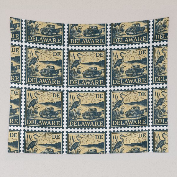 Item preview, Delaware Stamp, Bay Breeze & Backroads designed and sold by Automotive Art by Greg.