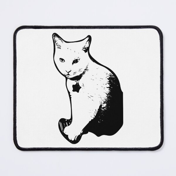 Item preview, Black & White Kitty Cat sitting looking at you designed and sold by ncNatureVisions.