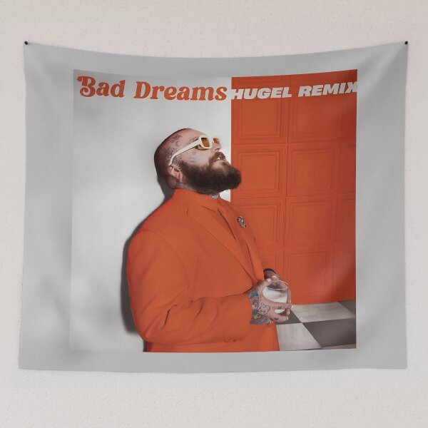 Item preview, Teddy Swims Bad Dreams Hugel Remix Poster – Bold Orange Style Music Art designed and sold by FutureWellShop.