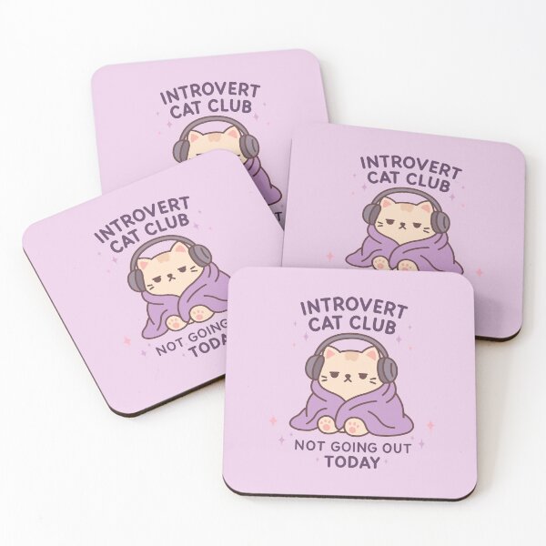 Item preview, Introvert Cat Club - Not Going Out Today designed and sold by 1GN1T1.