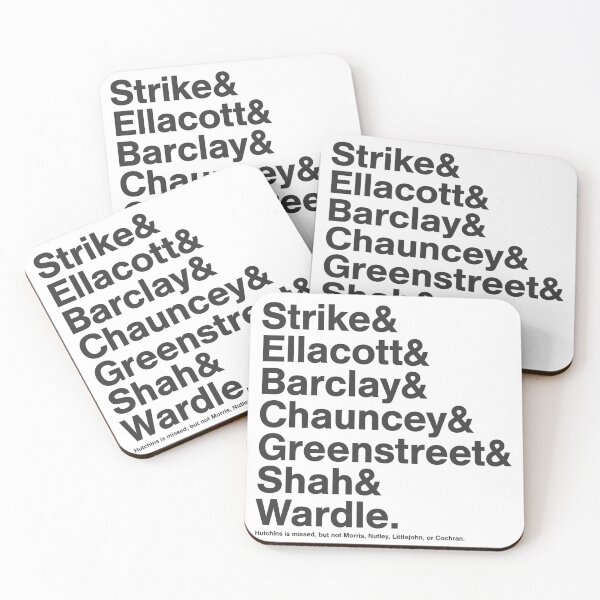 Item preview, Cormoran Strike - Detective Agency Employees (The Hallmarked Man) designed and sold by wxnw-designs.