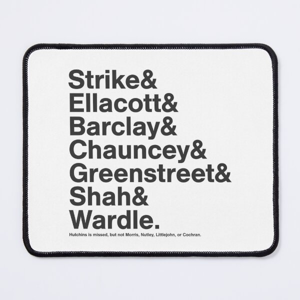 Item preview, Cormoran Strike - Detective Agency Employees (The Hallmarked Man) designed and sold by wxnw-designs.