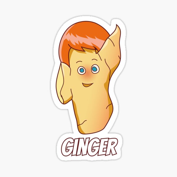 "Ginger" Sticker by BlueRockDesigns Redbubble