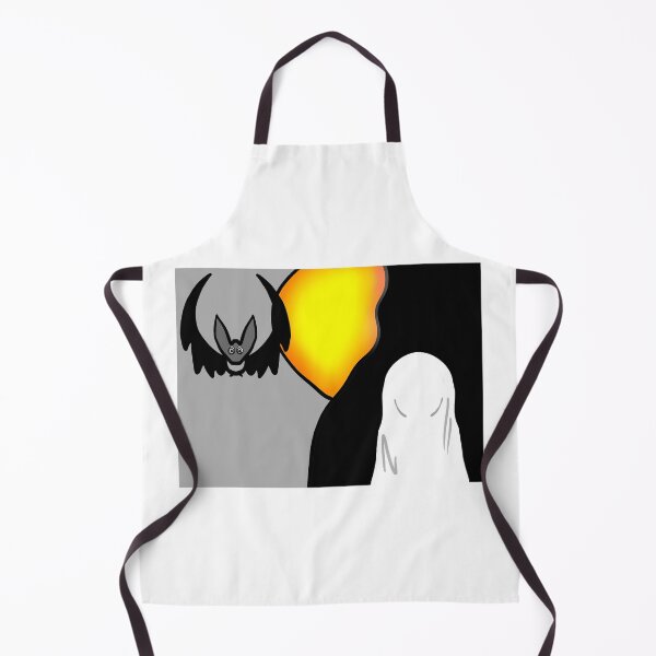 Item preview, Halloween cartoon with moon, bats and ghosts designed and sold by nongsao4.