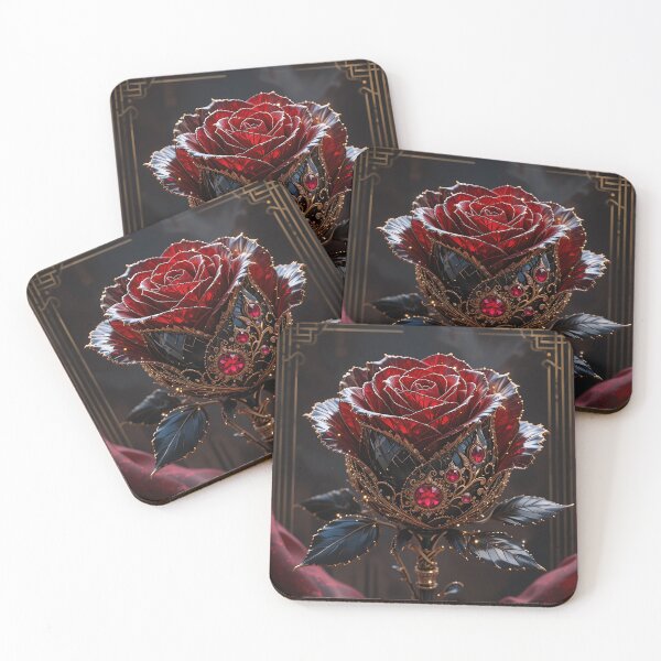 Item preview, Crystal Red Rose designed and sold by GalleryBrisArt.