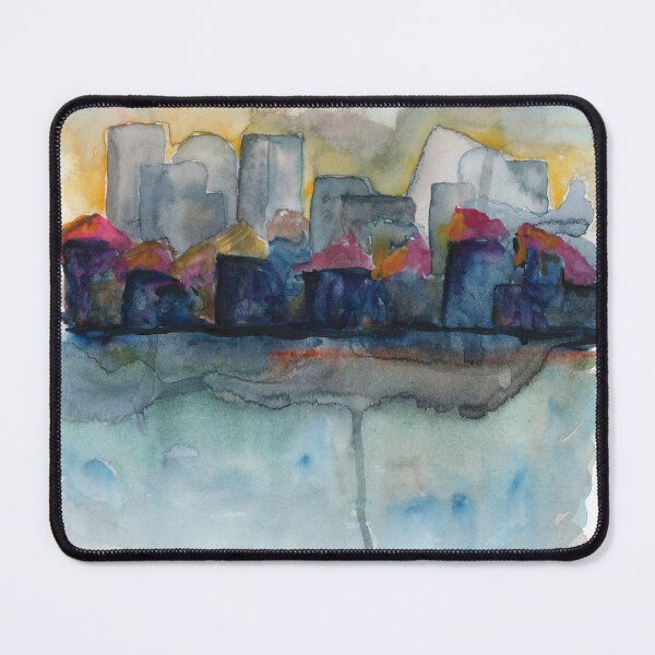 Item preview, Abstract City Scape - Dark designed and sold by Artsyredhead.