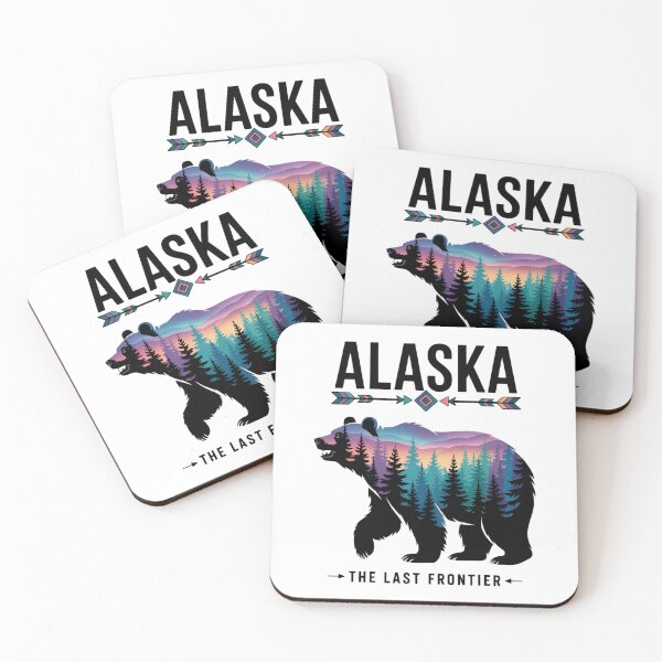 Item preview, Alaska State Pride Alaska Northern Lights Alaskan Bear designed and sold by ValerieRodrigue.