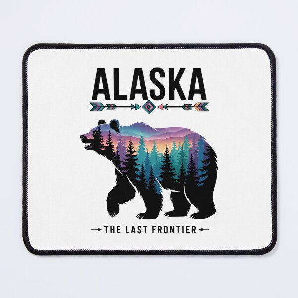 Item preview, Alaska State Pride Alaska Northern Lights Alaskan Bear designed and sold by ValerieRodrigue.