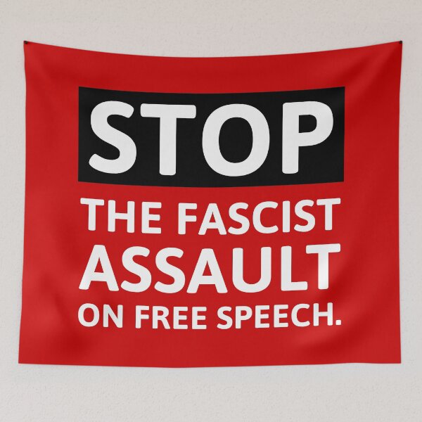Item preview, Stop the fascist assault on free speech  designed and sold by Rachel the Artist .