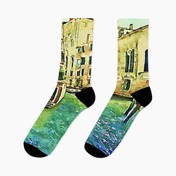 Item preview, Venice Canal Watercolor Art – Romantic Italian Cityscape by Pamela Storch designed and sold by Pamela Storch.