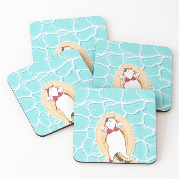 Item preview, Swimming cat designed and sold by yuyupaint.