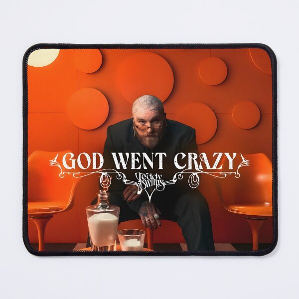 Item preview, Teddy Swims "God Went Crazy" Poster – Gothic Typography Music Art in Orange Room Style designed and sold by FutureWellShop.