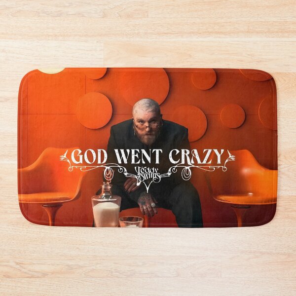 Item preview, Teddy Swims "God Went Crazy" Poster – Gothic Typography Music Art in Orange Room Style designed and sold by FutureWellShop.