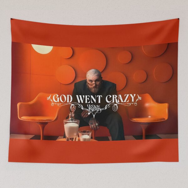 Item preview, Teddy Swims "God Went Crazy" Poster – Gothic Typography Music Art in Orange Room Style designed and sold by FutureWellShop.
