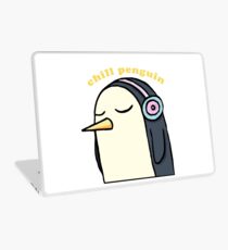 Chill Penguin With Headphone Laptop Skin