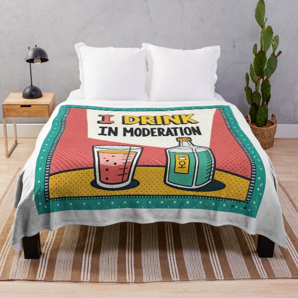 Item preview, I Drink in Moderation - Vintage Pop Art Design designed and sold by asliberry.