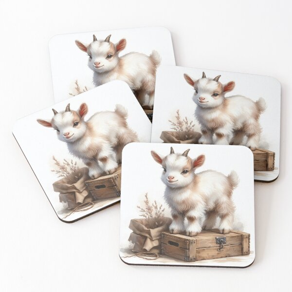 Item preview, Farmhouse Goat – Rustic Country Animal Print designed and sold by WF-Studio.