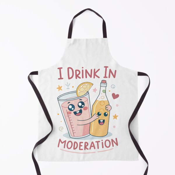 Item preview, Kawaii "I Drink in Moderation" - Cute & Funny Design designed and sold by asliberry.