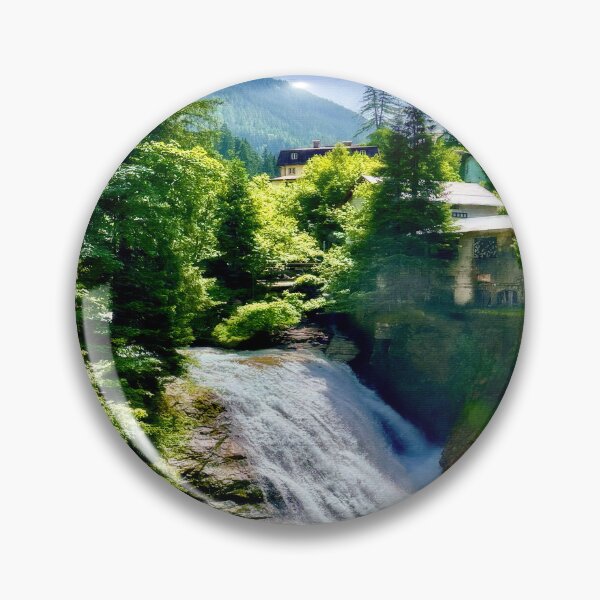 Item preview, Waterfall in the Mountains – Nature Landscape Photo Art by Pamela Storch designed and sold by Pamela Storch.