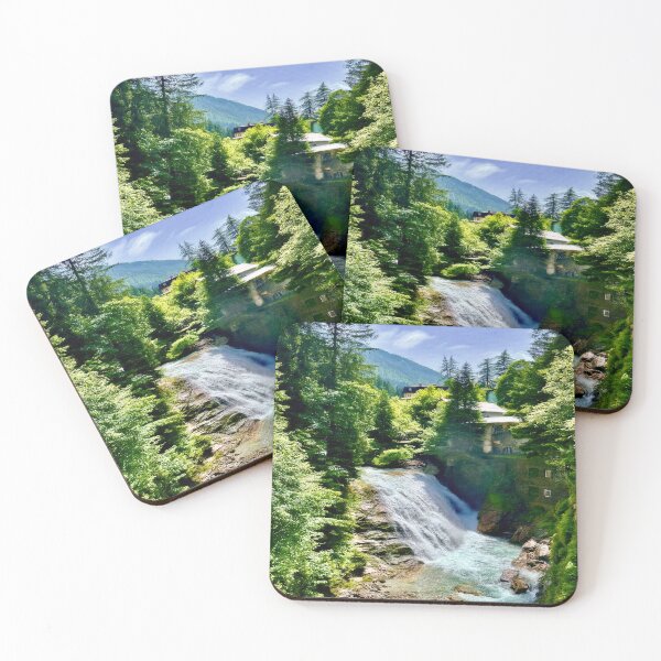 Item preview, Waterfall in the Mountains – Nature Landscape Photo Art by Pamela Storch designed and sold by Pamela Storch.