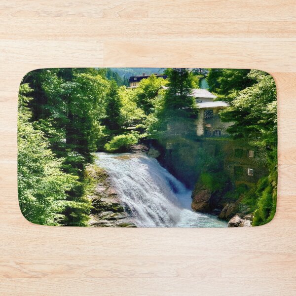 Item preview, Waterfall in the Mountains – Nature Landscape Photo Art by Pamela Storch designed and sold by Pamela Storch.