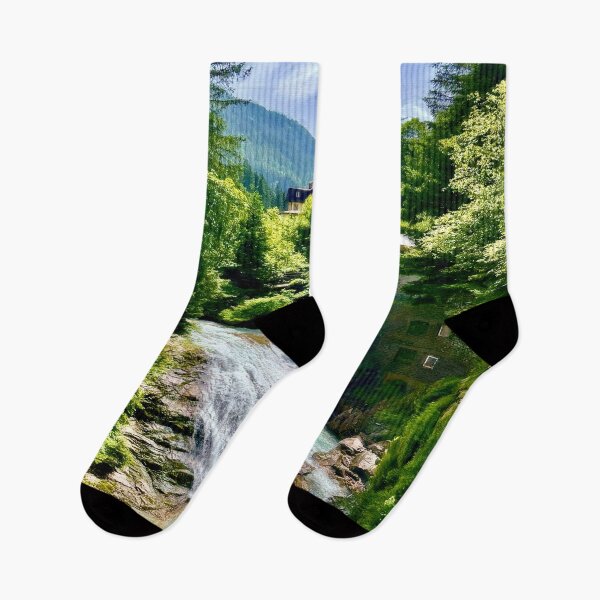 Item preview, Waterfall in the Mountains – Nature Landscape Photo Art by Pamela Storch designed and sold by Pamela Storch.