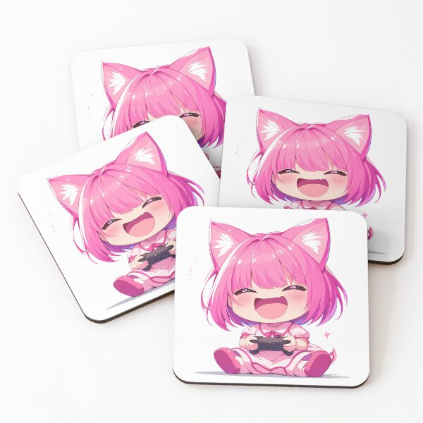 Item preview, Lucy Kaede Elfen Lied Cute Chibi Playing Video Game Anime Girl designed and sold by earlobejerk.