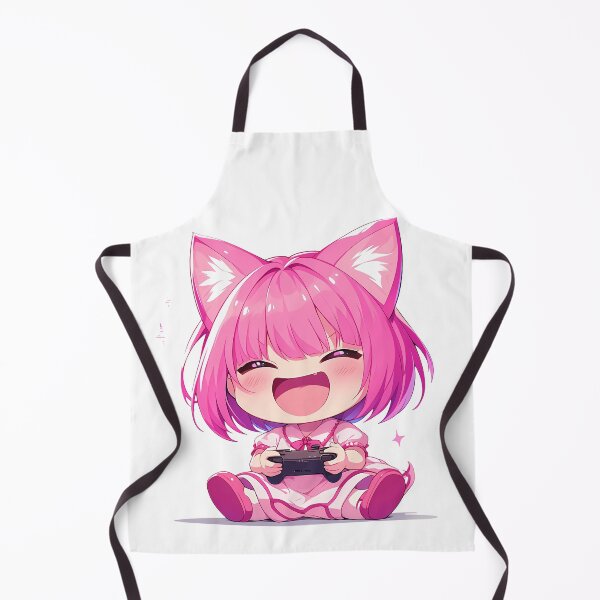 Item preview, Lucy Kaede Elfen Lied Cute Chibi Playing Video Game Anime Girl designed and sold by earlobejerk.
