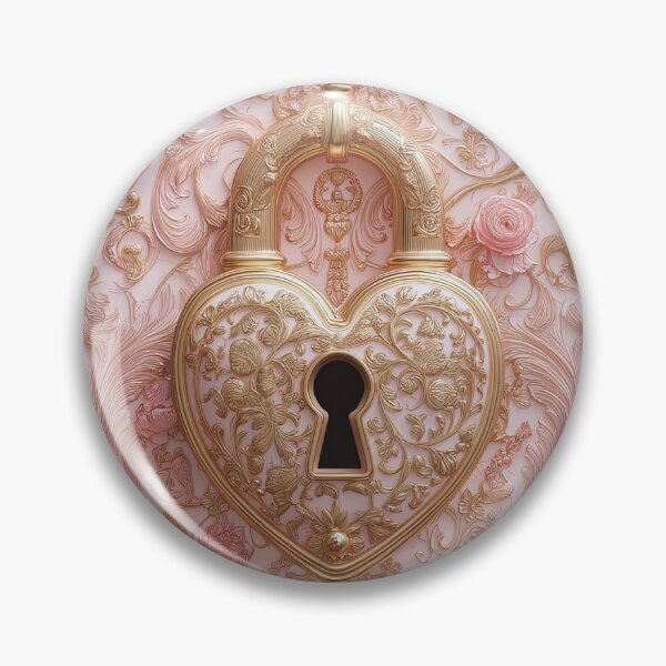 Item preview, Heart Lock And Floral designed and sold by foxstudio2000.