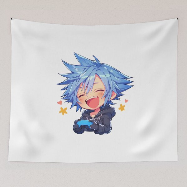 Item preview, Riku Kingdom Hearts Cute Chibi Playing Video Game Anime designed and sold by earlobejerk.