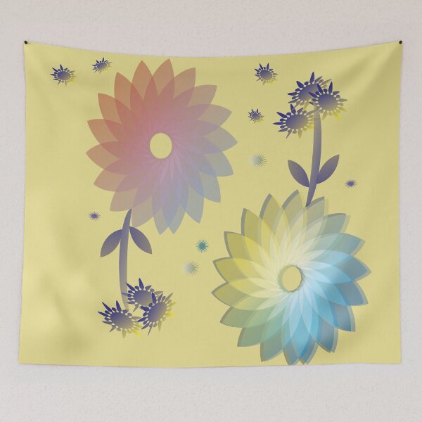Item preview, Double Dahilia Space Flowers designed and sold by NC NatureVisions.