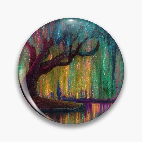 Item preview, Luminous Willow at Midnight designed and sold by ArgentoArt.
