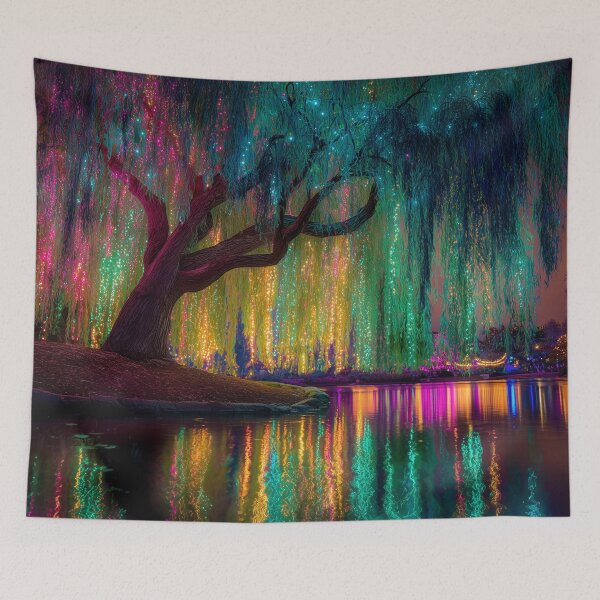 Item preview, Luminous Willow at Midnight designed and sold by ArgentoArt.