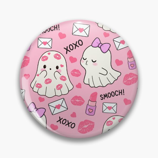 Item preview, Valentines Kissing Ghost Seamless Pattern  designed and sold by Sunnyneststudio.